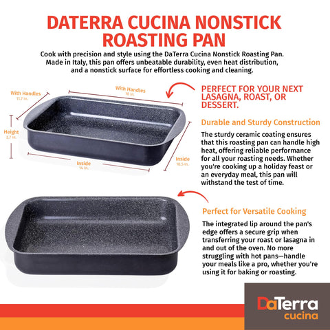 DaTerra Cucina lasagna pan for large lasagnas and family meals in the oven.