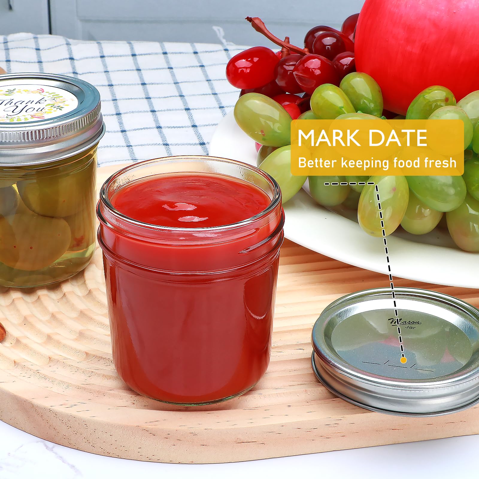 Datttcc 30-pack jars support pantry tidiness and crafts