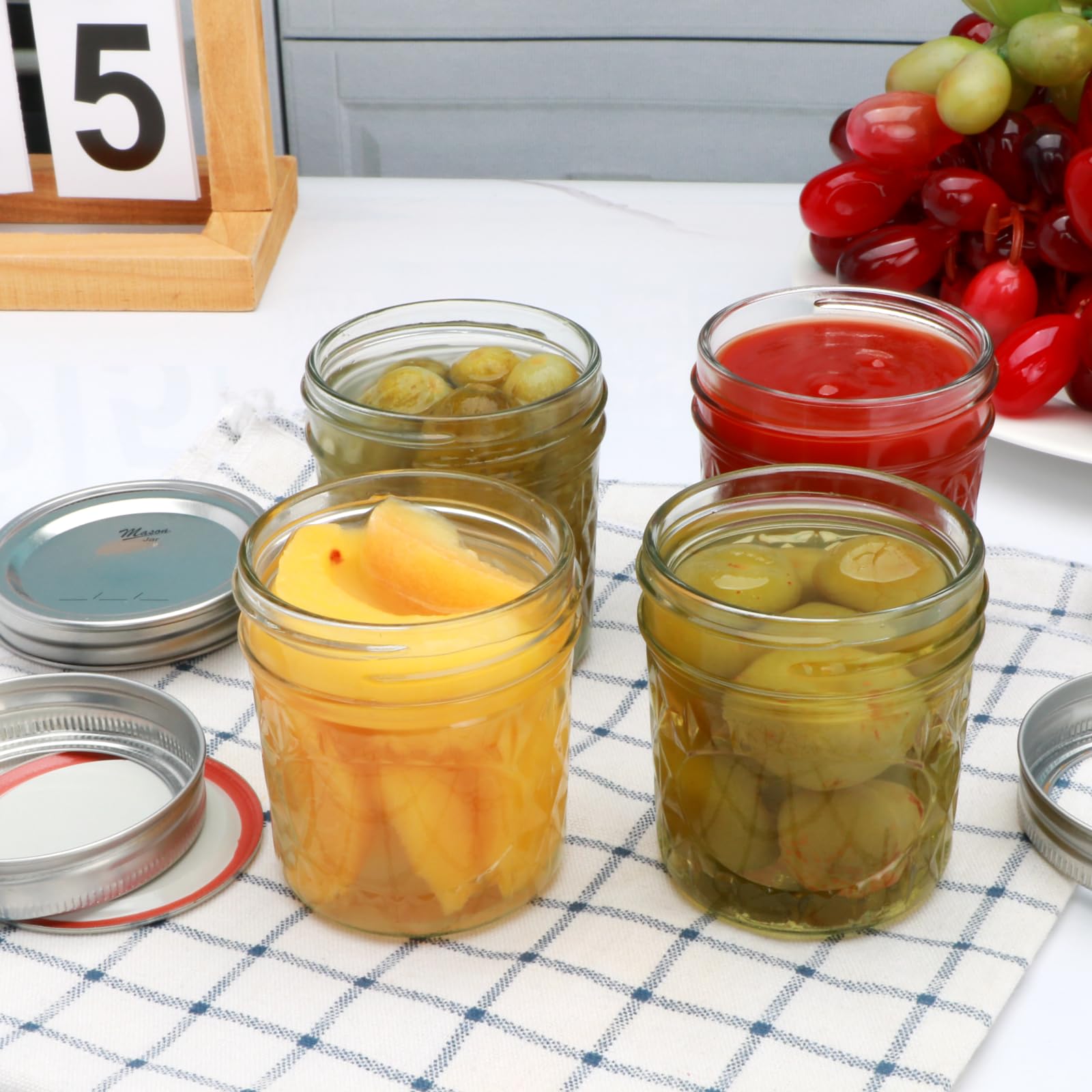 Datttcc clear glass jar showcases contents for versatile labeling.