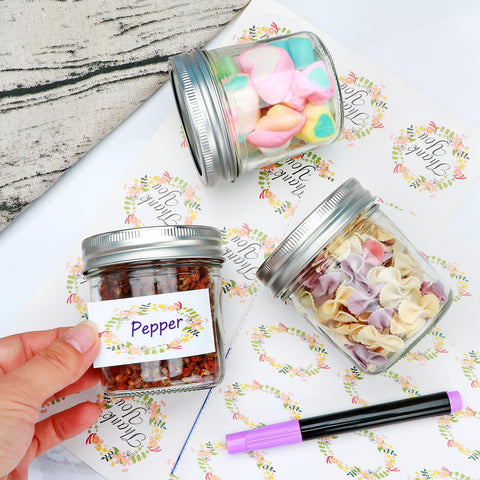 Datttcc clear glass jars show contents for quick access