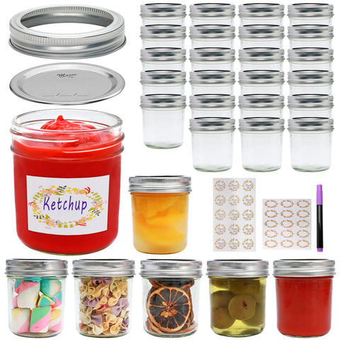 Datttcc 6oz mason jar with regular mouth for easy filling and cleaning