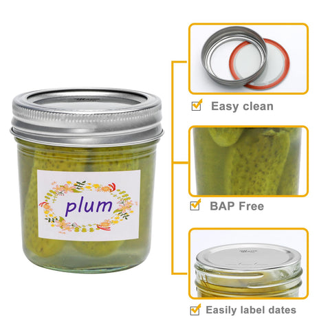 Datttcc mason jar with metal divider keeps pantry items organized