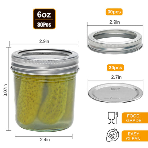 Datttcc mason jar regular-mouth with tight seal for freshness