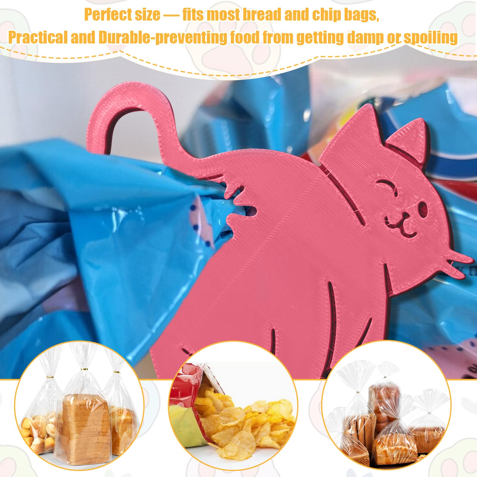 DAUCHVNY cat butt clip set offers reusable kitchen organization.