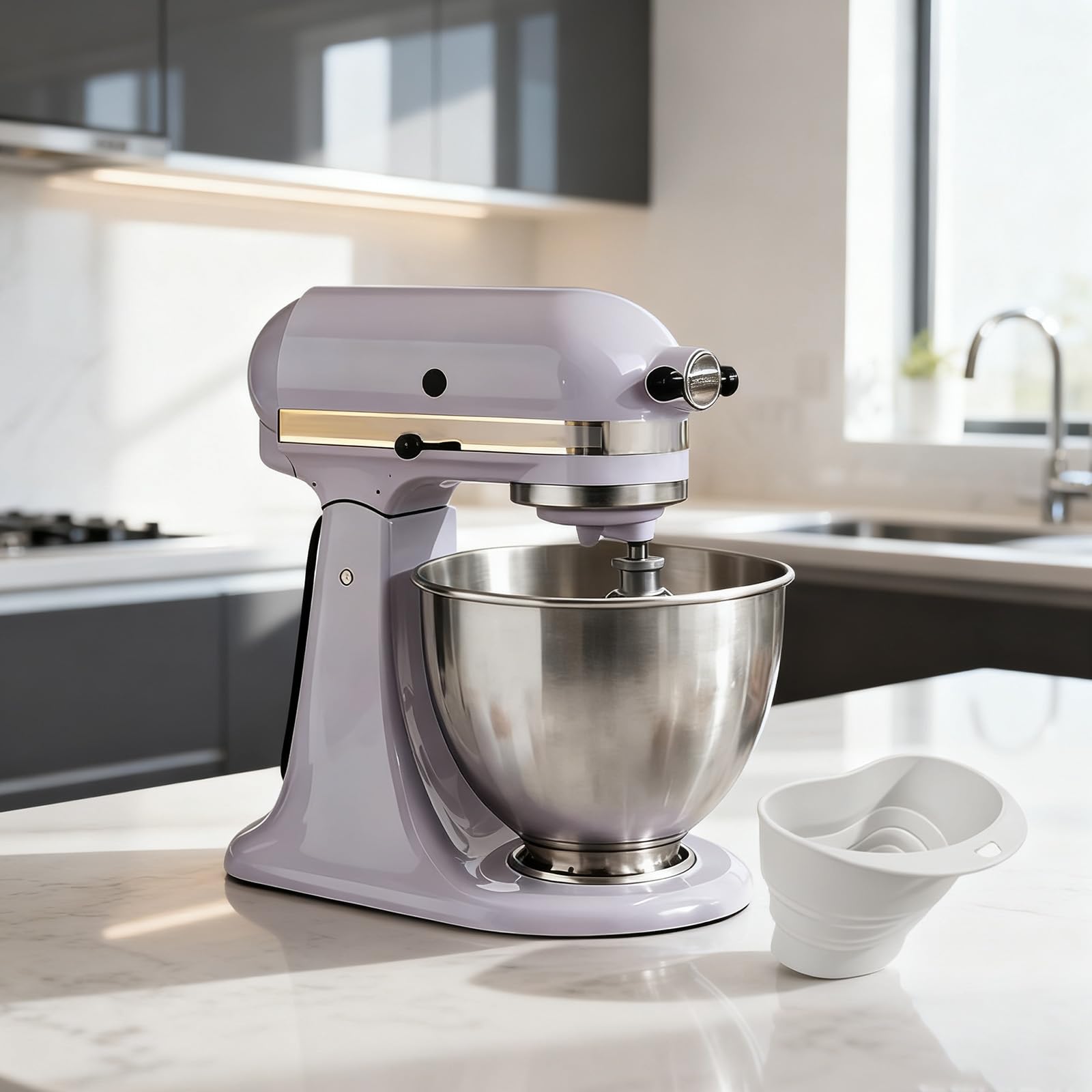 Daureve universal mounting bracket fits KitchenAid Artisan KSM150 and 5-quart bowls.