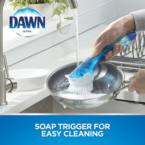 Dawn no-drip trigger control demonstrated to reduce soap waste.