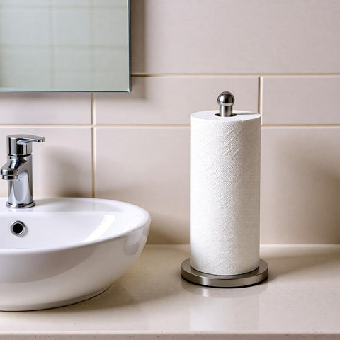 DAWNER freestanding countertop design eliminates wall mounting required.