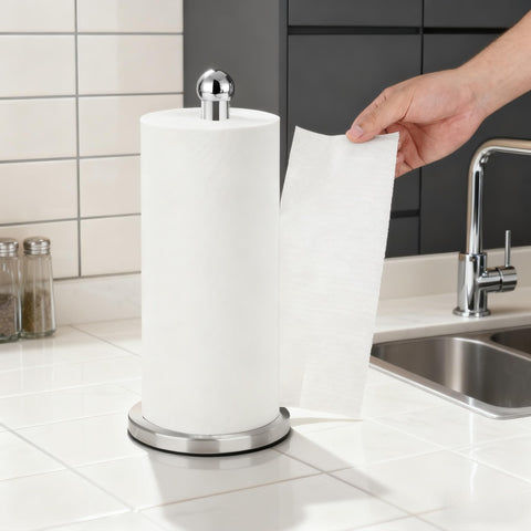 DAWNER weighted base helps prevent tipping during towels tearing.