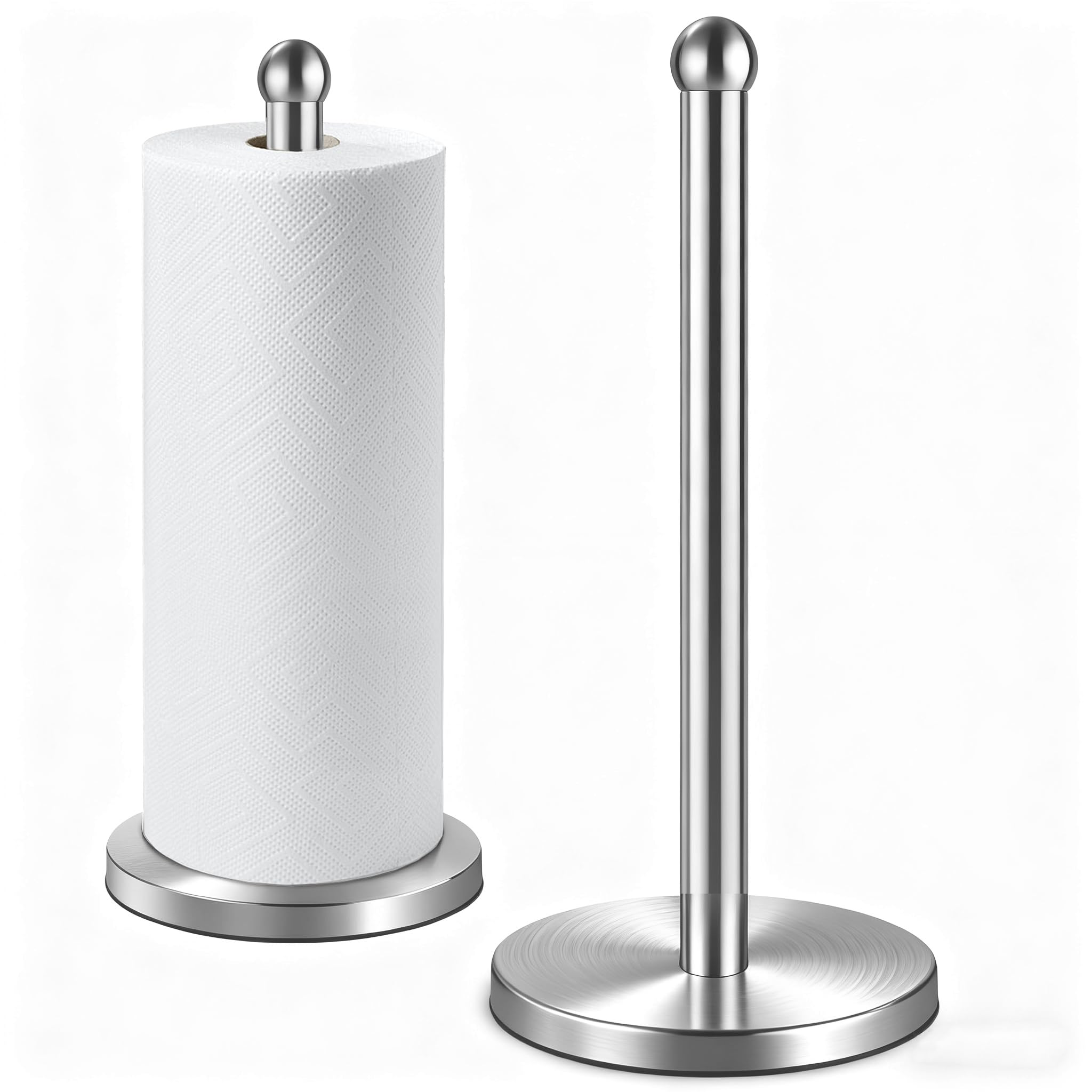 DAWNER paper towel holder base keeps towels steady for quick tearing.