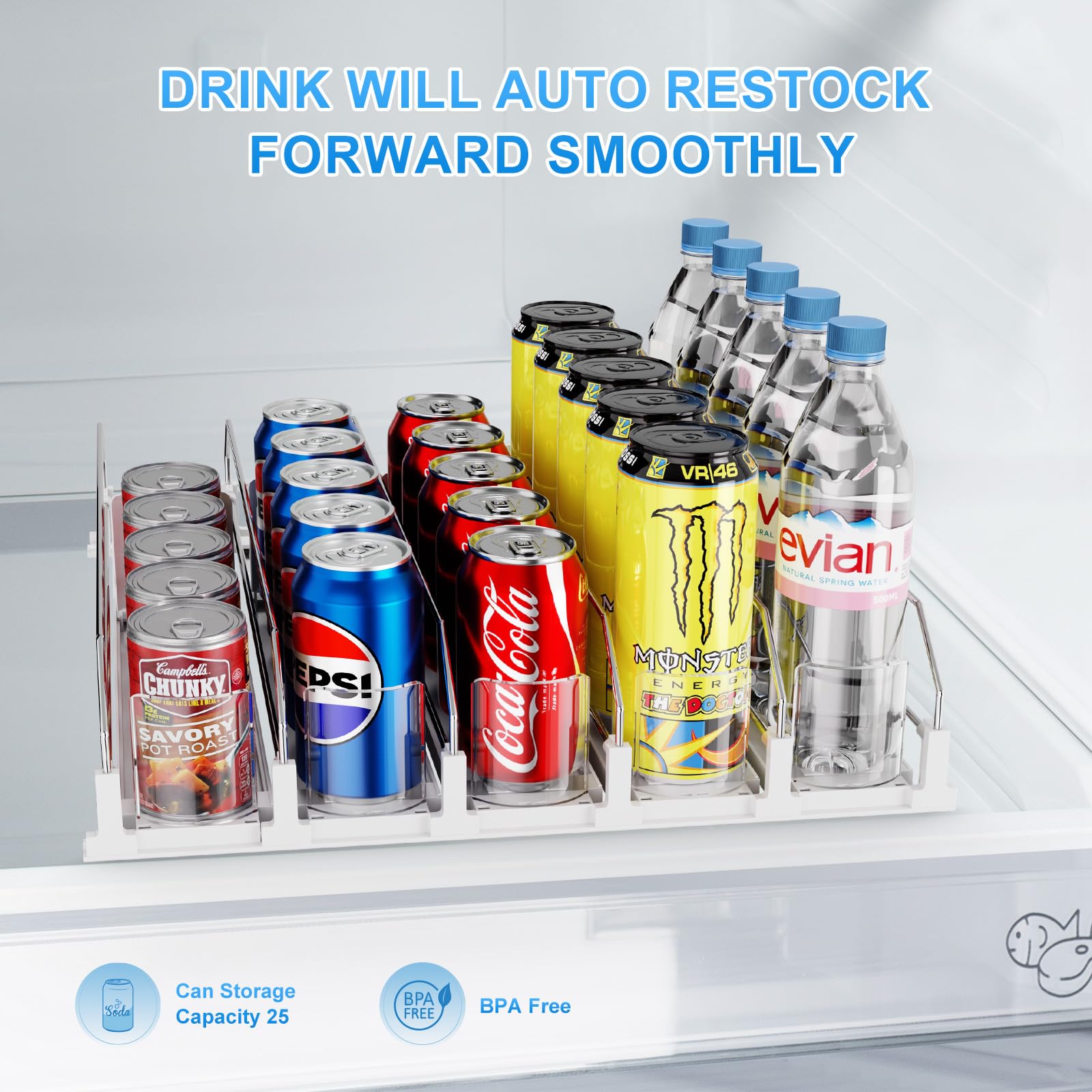 Dayacoco capacity view demonstrates holding multiple standard cans.