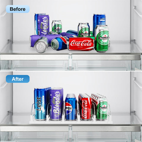 Dayacoco inside fridge view keeps beverages organized at a glance.