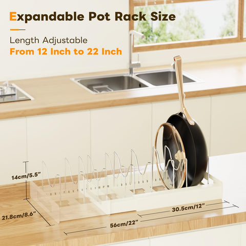 Dayacoco lid holder with u shaped groove securely holds lids of various sizes.