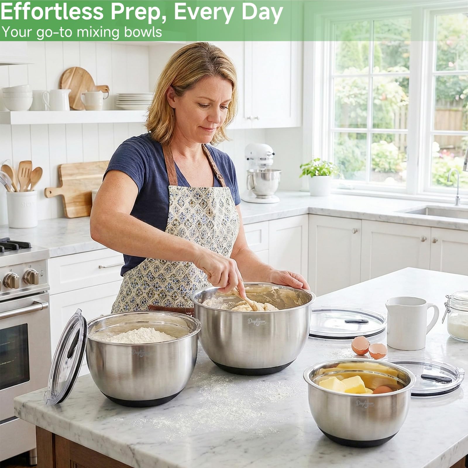 Dayliyum 5-quart bowl ideal for large-batch mixing and prep
