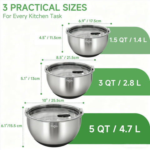 Dayliyum bowls with measurement marks for precise portioning during prep