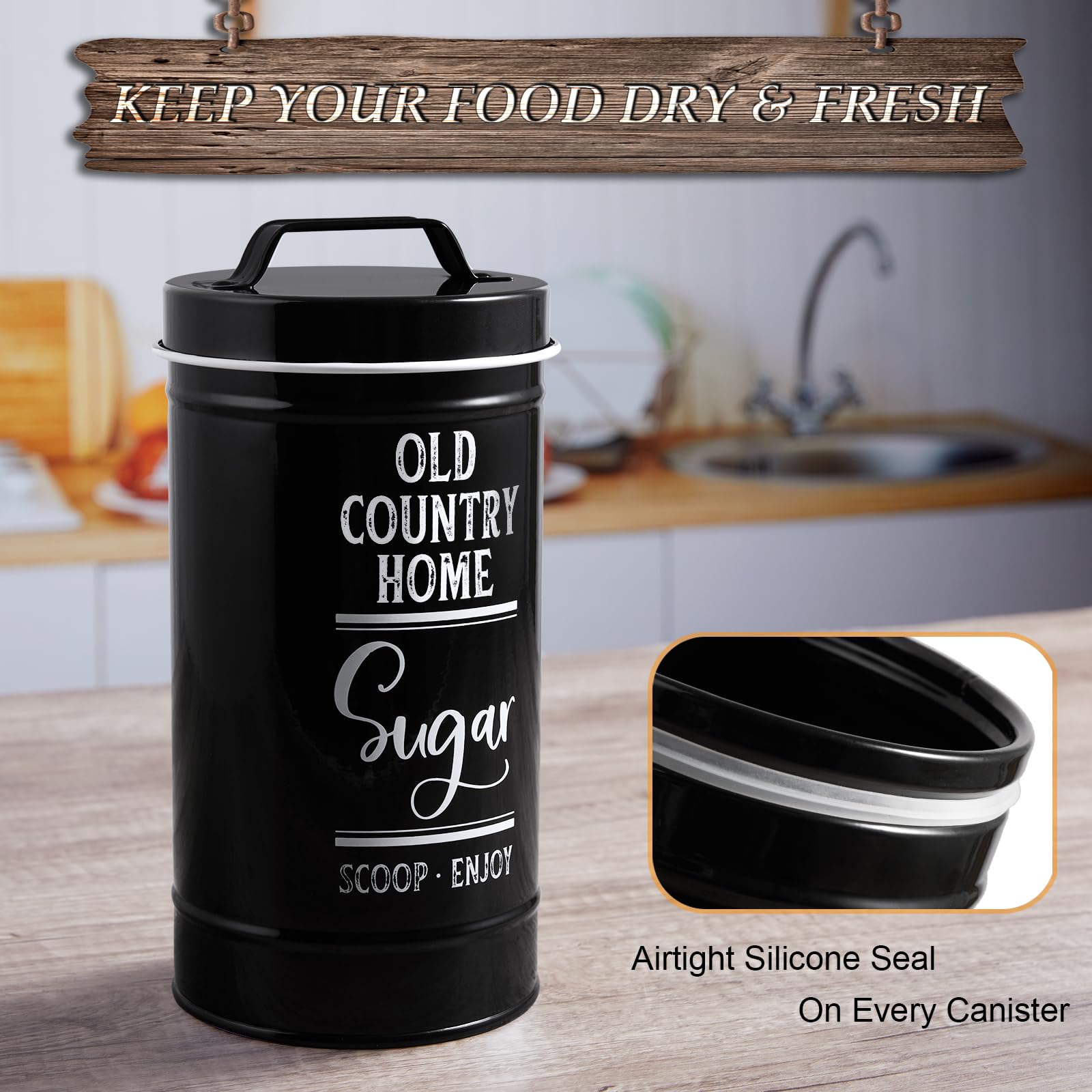 DAYYET black tea canister protects freshness with tight seal