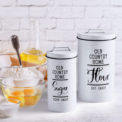 DAYYET flour canister stores bulk dry goods with nesting convenience