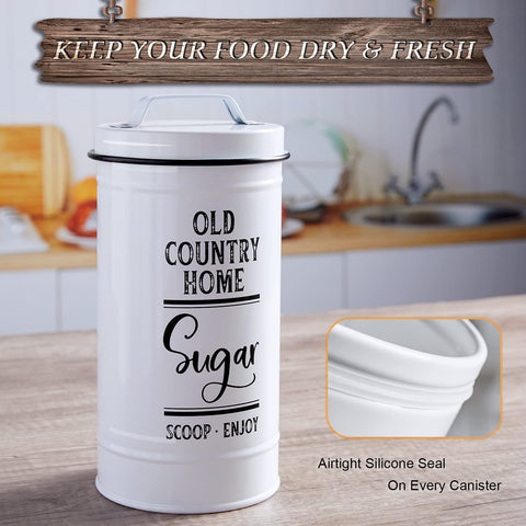 DAYYET sugar canister showcasing country style design and moisture guard