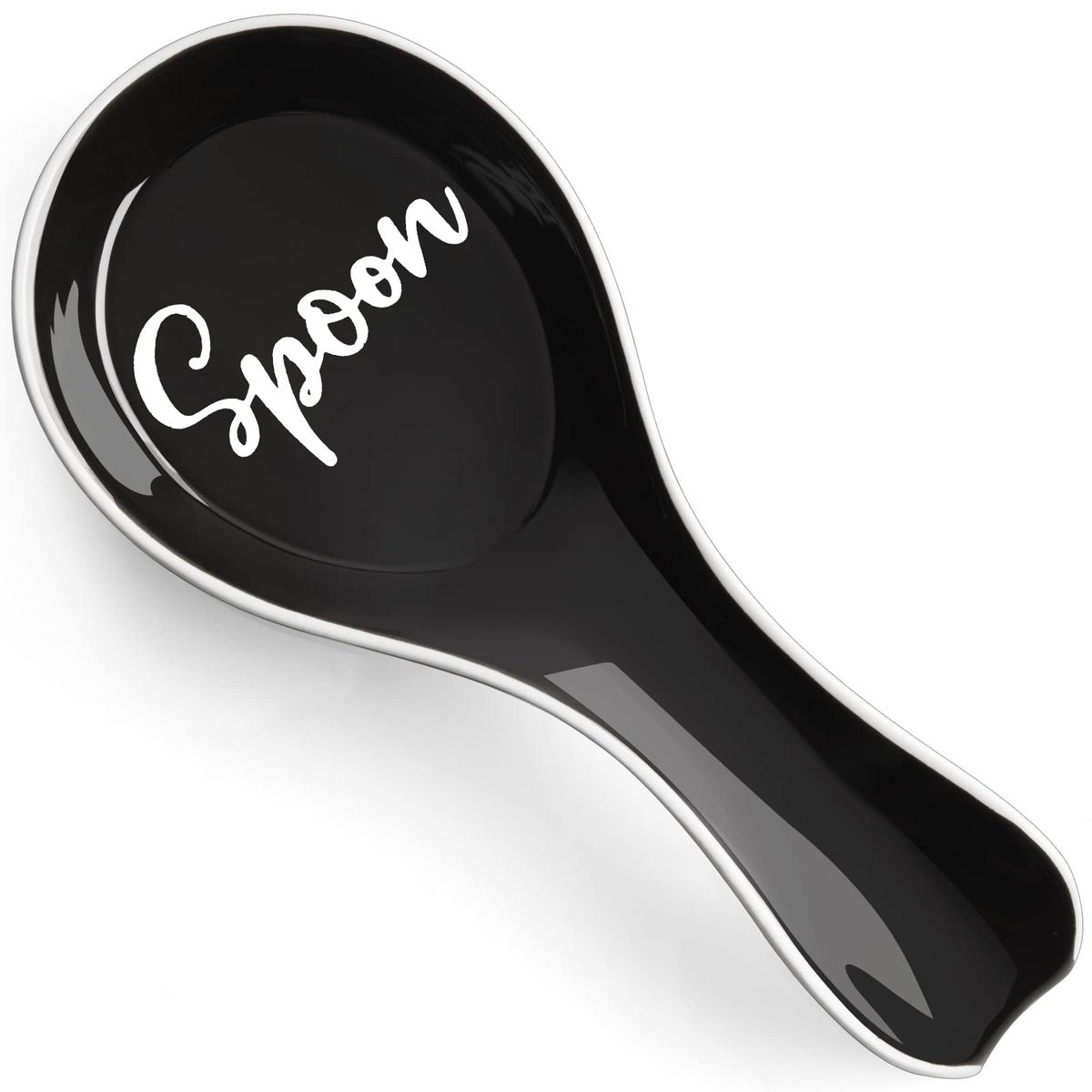 DAYYET ceramic spoon rest on stove top keeps drips contained.