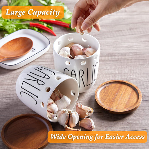 DAYYET garlic saver complements kitchen decor while storing garlic neatly.