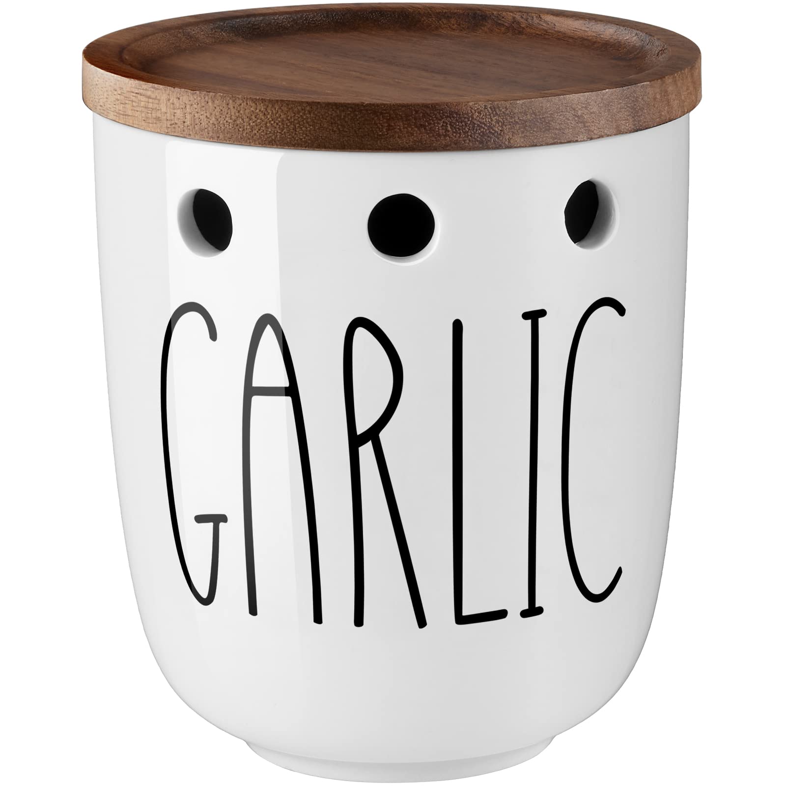 DAYYET garlic keeper with wide opening for easy garlic access.