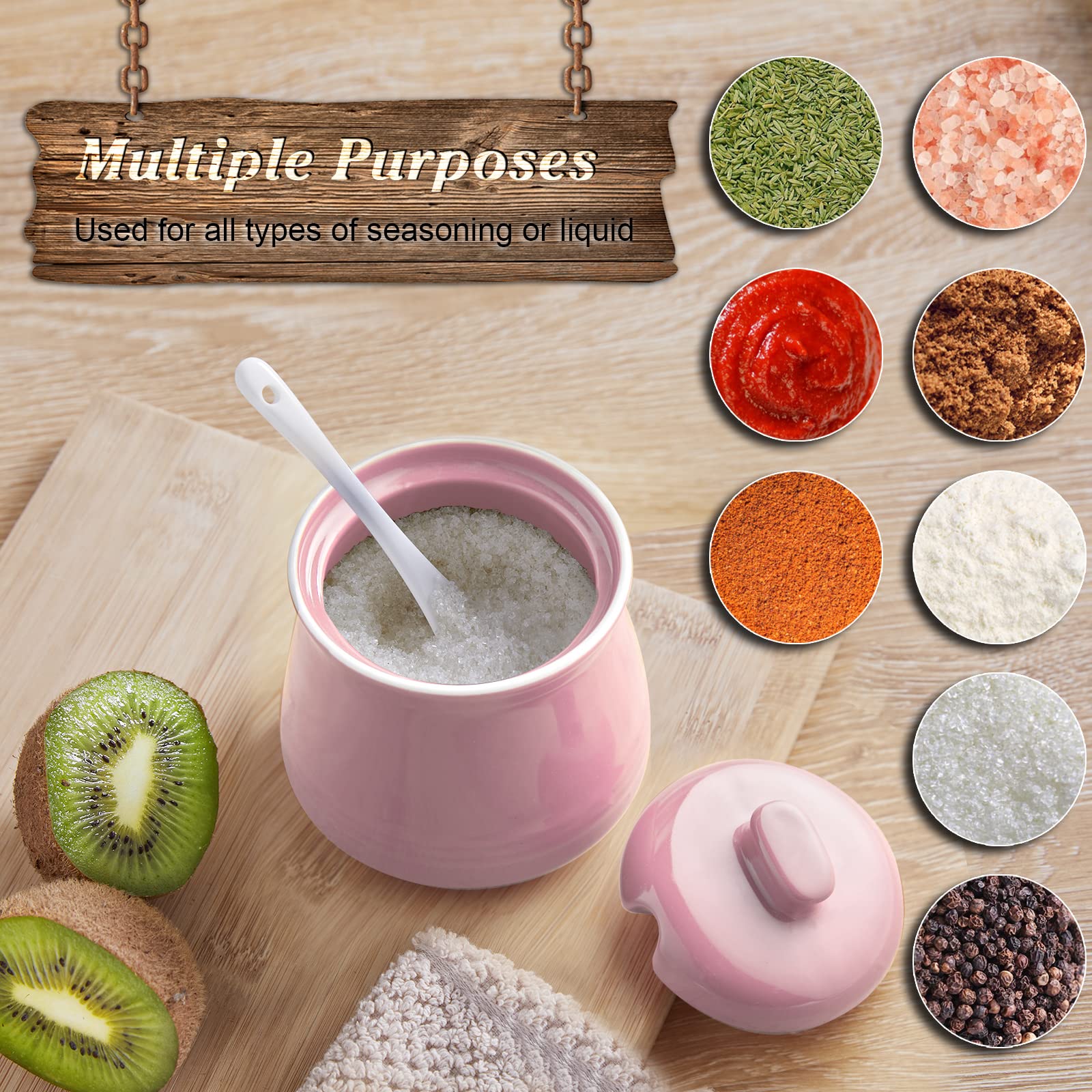 DAYYET ceramic sugar dispenser bowl blends with modern farmhouse style.