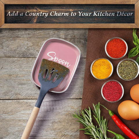 DAYYET large ceramic spoon holder fits multiple utensils neatly on the counter.