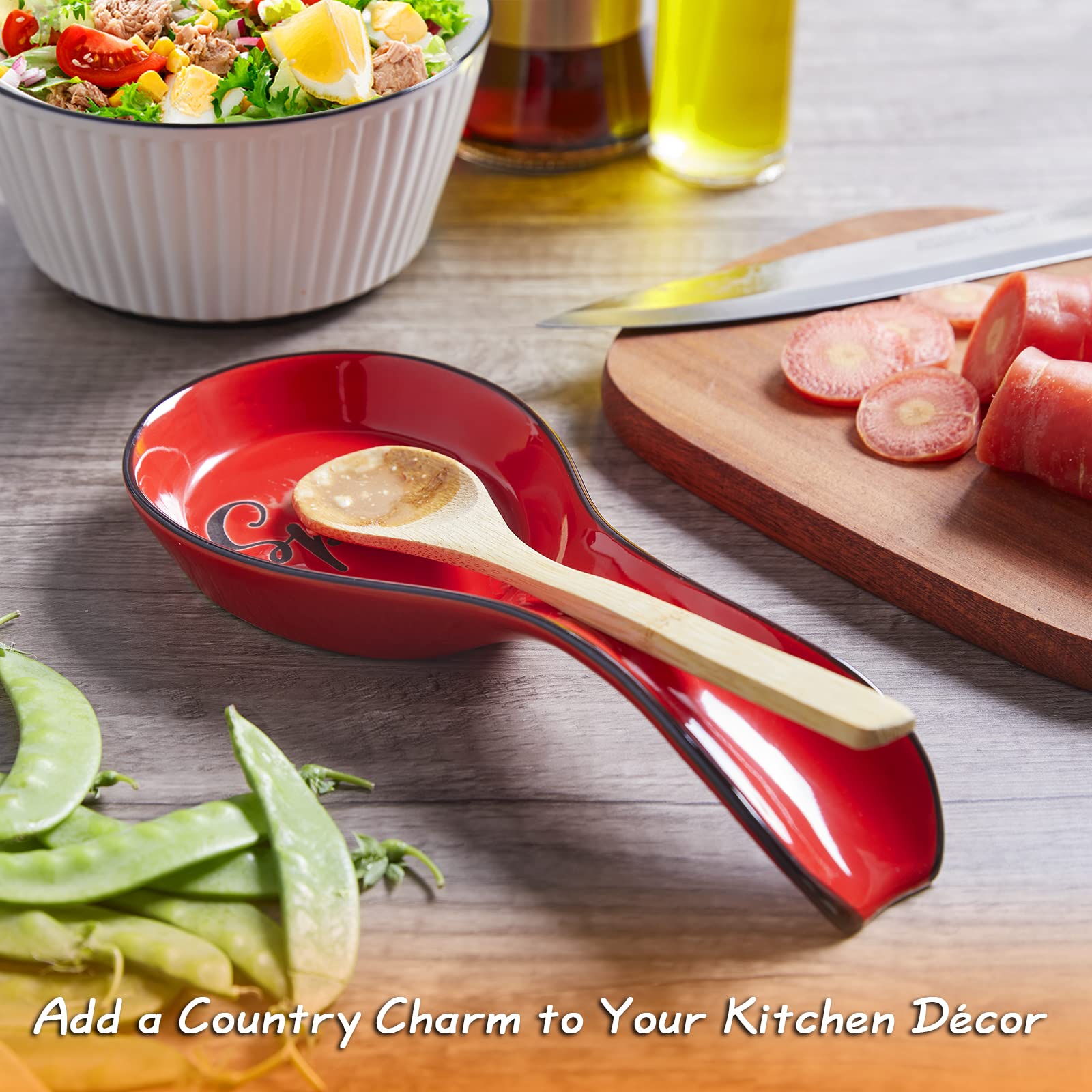 DAYYET large spoon holder neatly cradles ladles and spatulas