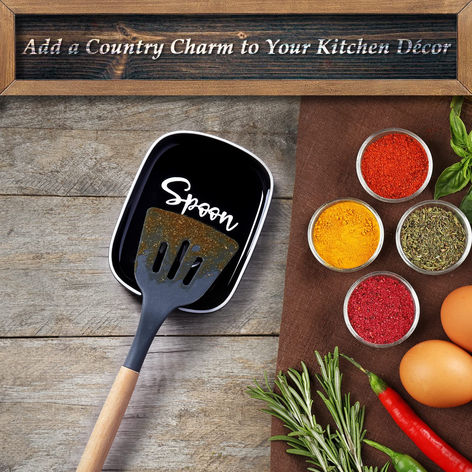 DAYYET large spoon holder offers ample space for bigger utensils.