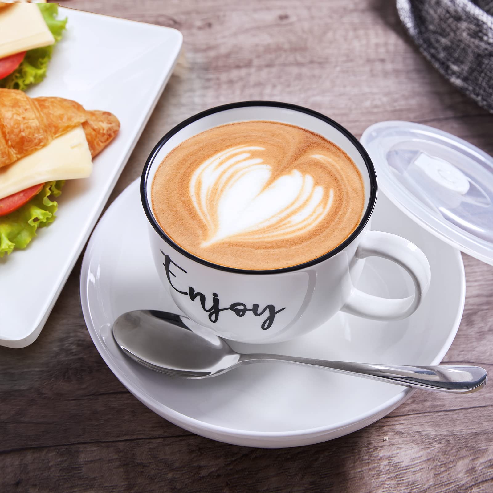 DAYYET sturdy ceramic resists chipping and cleans easily for everyday use.