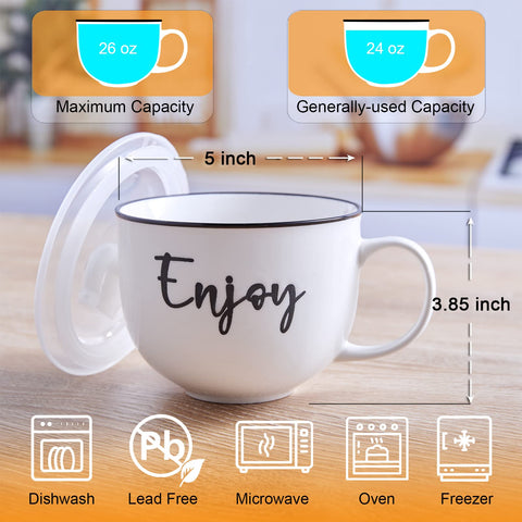 DAYYET ceramic mug demonstrates microwave and dishwasher safe convenience for easy reheats.