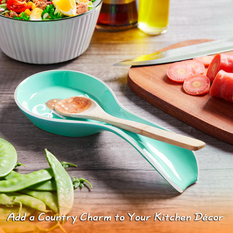 DAYYET teal-spoon-holder ceramic design adds rustic charm to counters