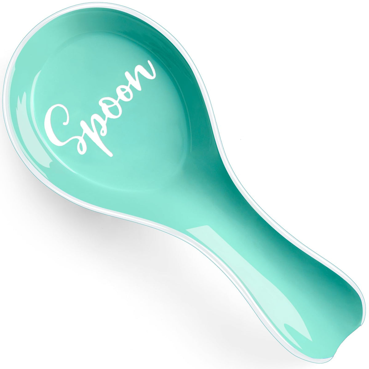 DAYYET turquoise-spoon-rest on stovetop catching drips and protecting surfaces