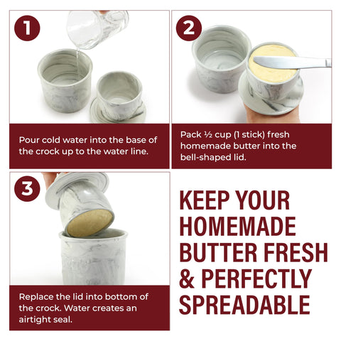Dazey kitchen setup displays convenient, compact butter making station