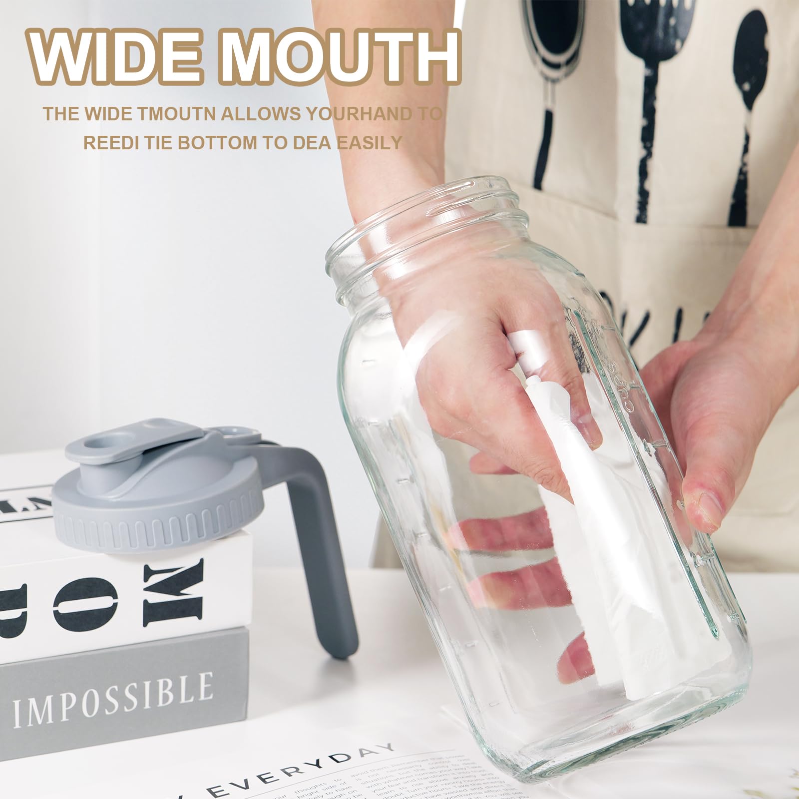 DAZHICN fridge-friendly pitcher stores large batches neatly.