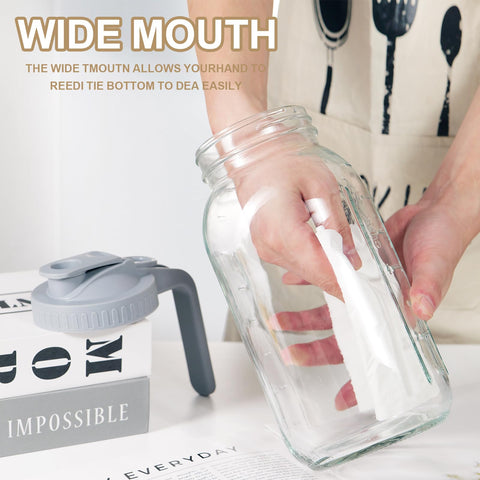 DAZHICN fridge-friendly pitcher stores large batches neatly.