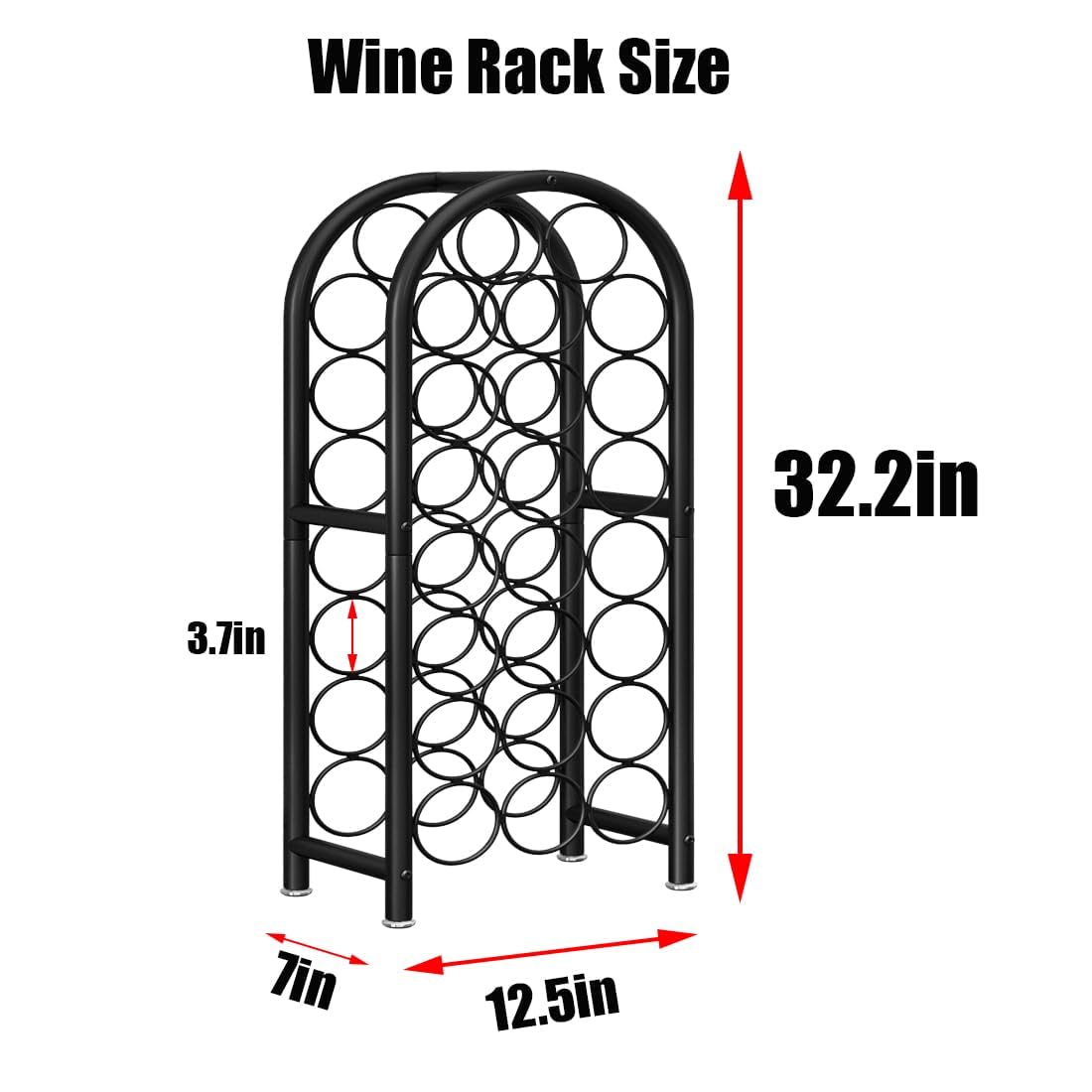 Dazioter arch-design rack features a top handle for easy relocation.