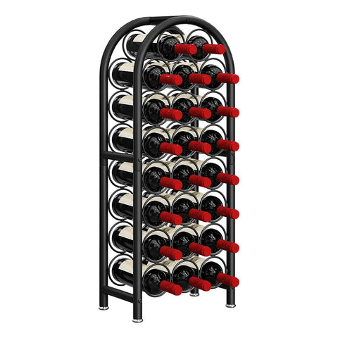 Dazioter wine rack freestanding design shows a robust metal frame for organized home bars.