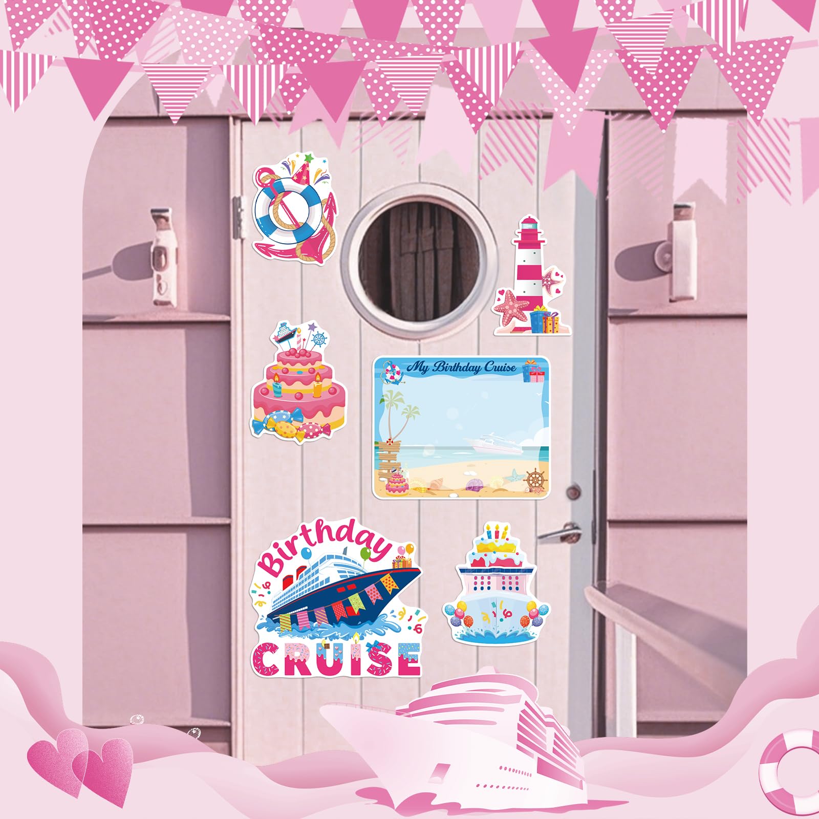 Dazoratix birthday cruise magnets lighthouse design adds nautical birthday touch.