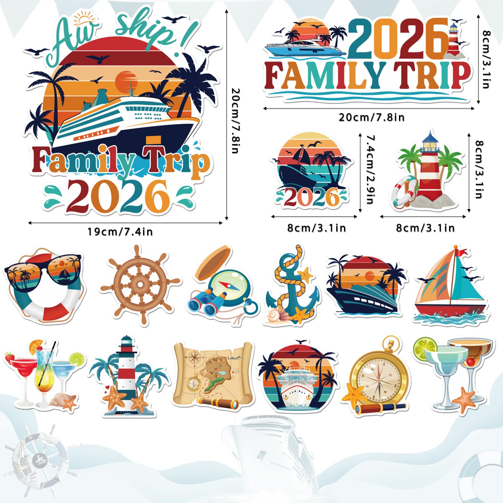 Dazoratix retro magnet featuring palm trees design adds tropical flair to cabin doors.