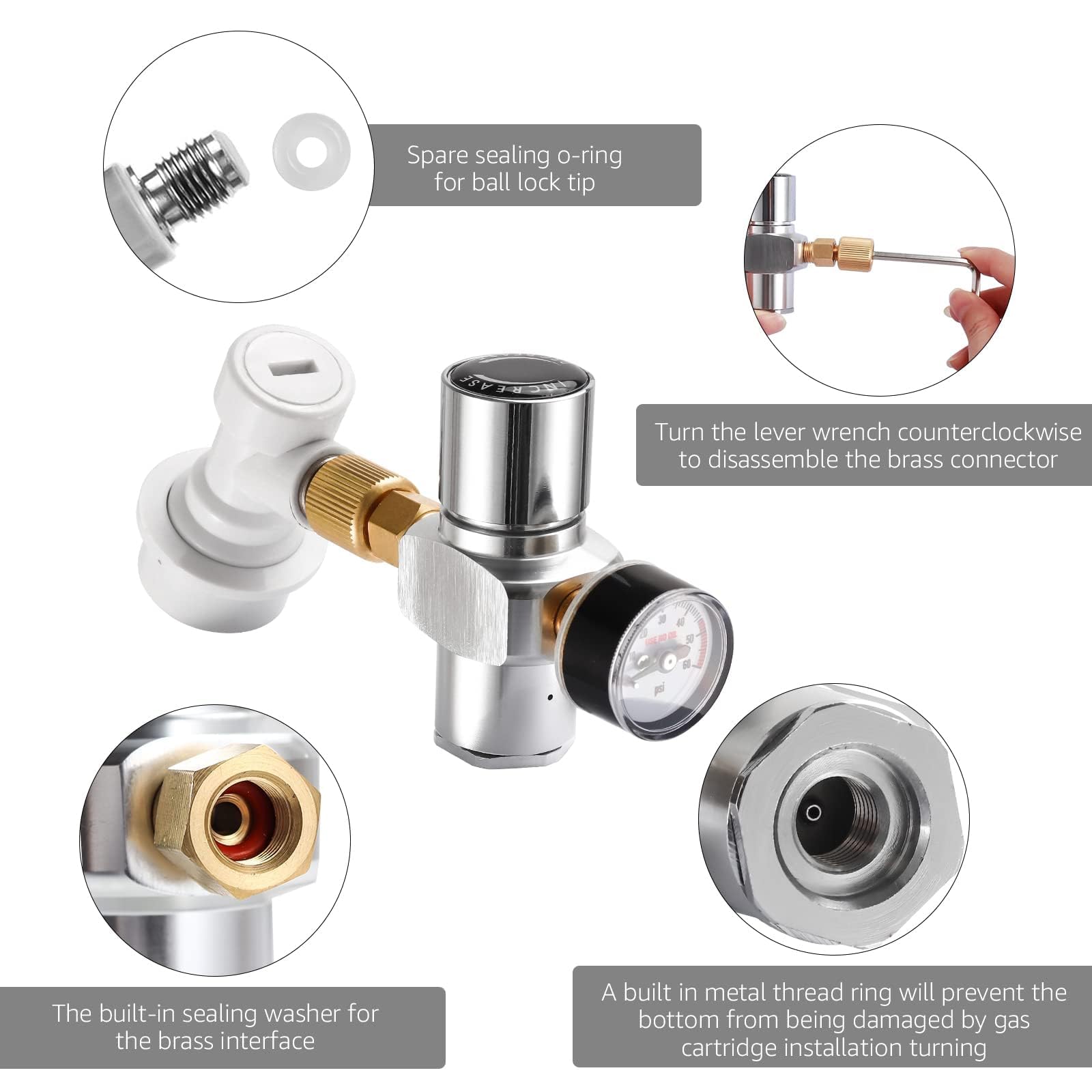 Dbgogo ball-lock seal connection prevents leaks and ensures tight fit.