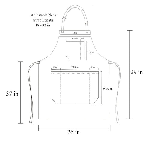 DCCPAA professional grade apron suitable for chefs and grill masters