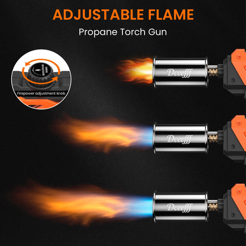 Dceefff detachable kitchen torch allows easy storage and quick setup.