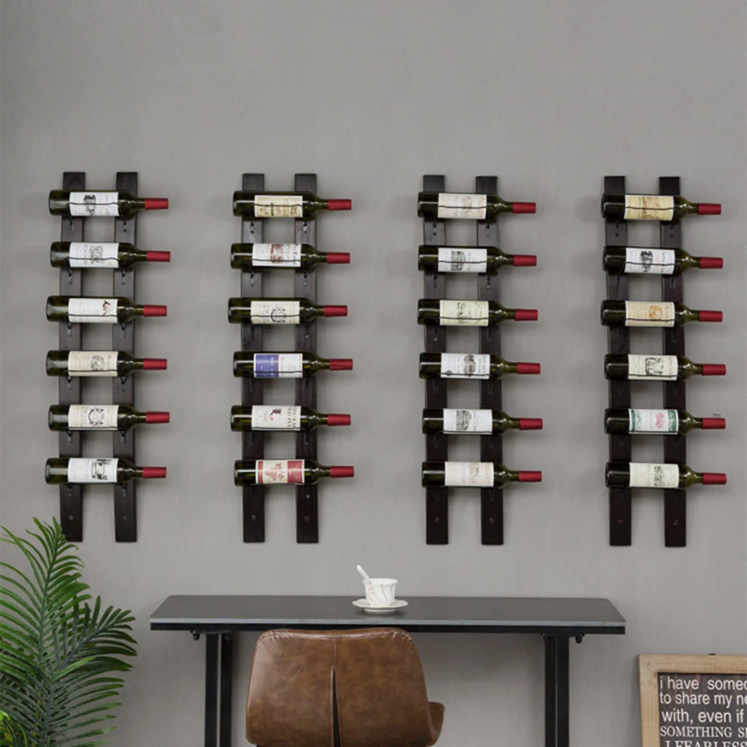 DCIGNA red wine color rack on wall suitable for diverse vintages.