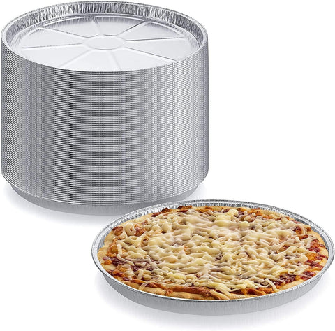 DCS Deals foil pizza pan ready for oven-to-table service with minimal cleanup.