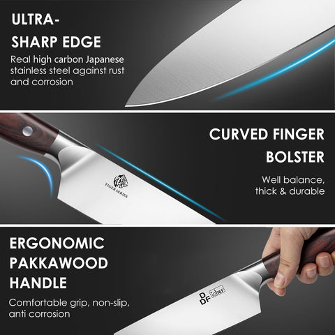 DDF iohEF 7-inch Santoku knife for versatile chopping