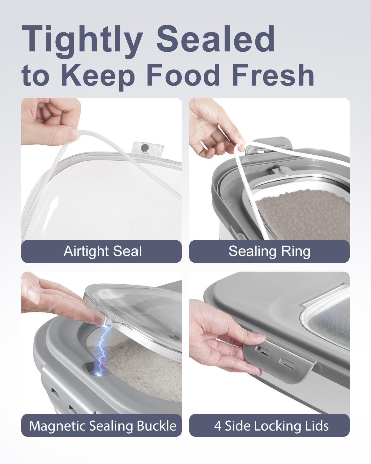 DDMOMMY airtight-locking lid seals in freshness and keeps moisture out
