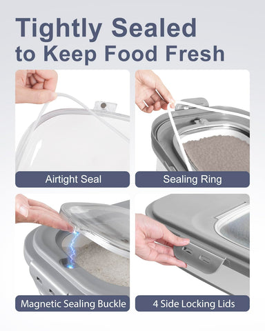DDMOMMY airtight-locking lid seals in freshness and keeps moisture out