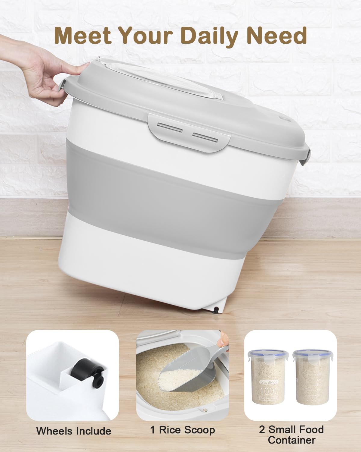 DDMOMMY airtight sealing system protects contents from moisture and odors.