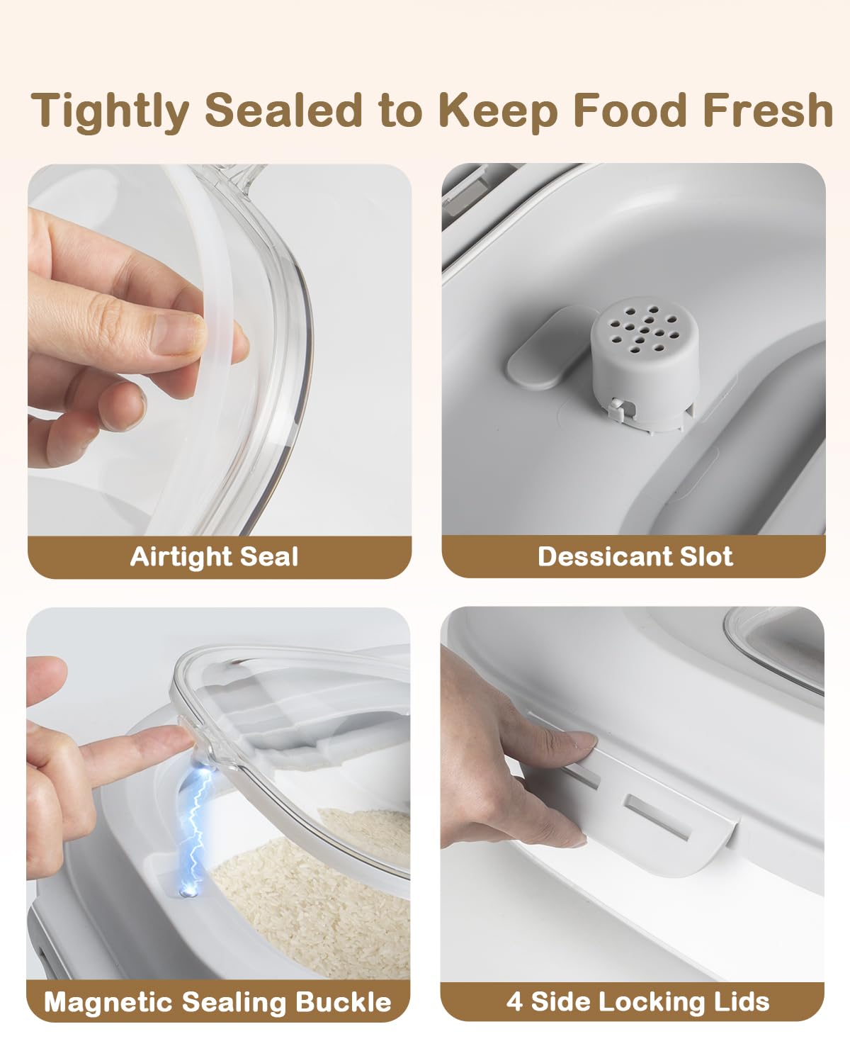 DDMOMMY collapsible flour container saves space while maintaining freshness.