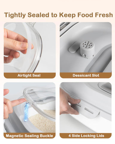 DDMOMMY collapsible flour container saves space while maintaining freshness.